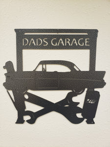 Dads Garage Sign 16"x15"