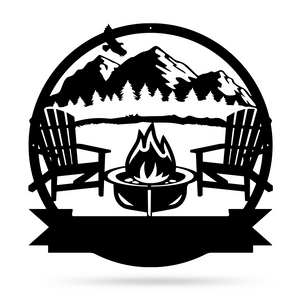 Campfire Monogram Sign
